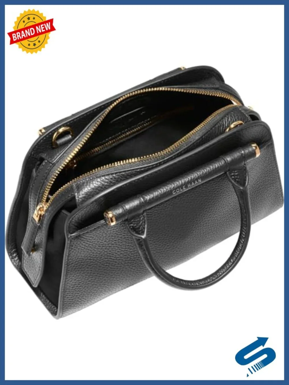 Leather Small Satchel Handbag with Adjustable Strap